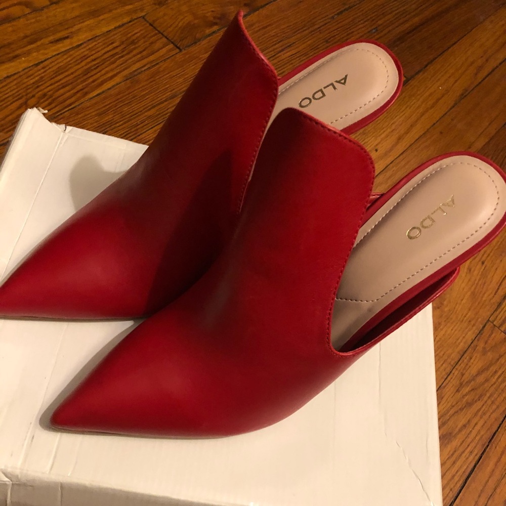 Red leather Aldo shoes